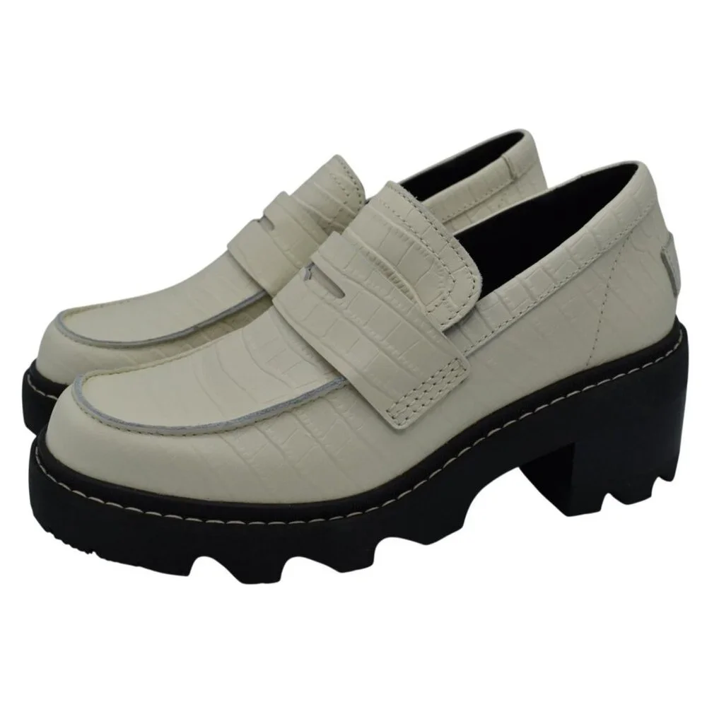 Sorel Womens Size 10 Joan Now City Chalk Black Slip On Loafers Shoes‎